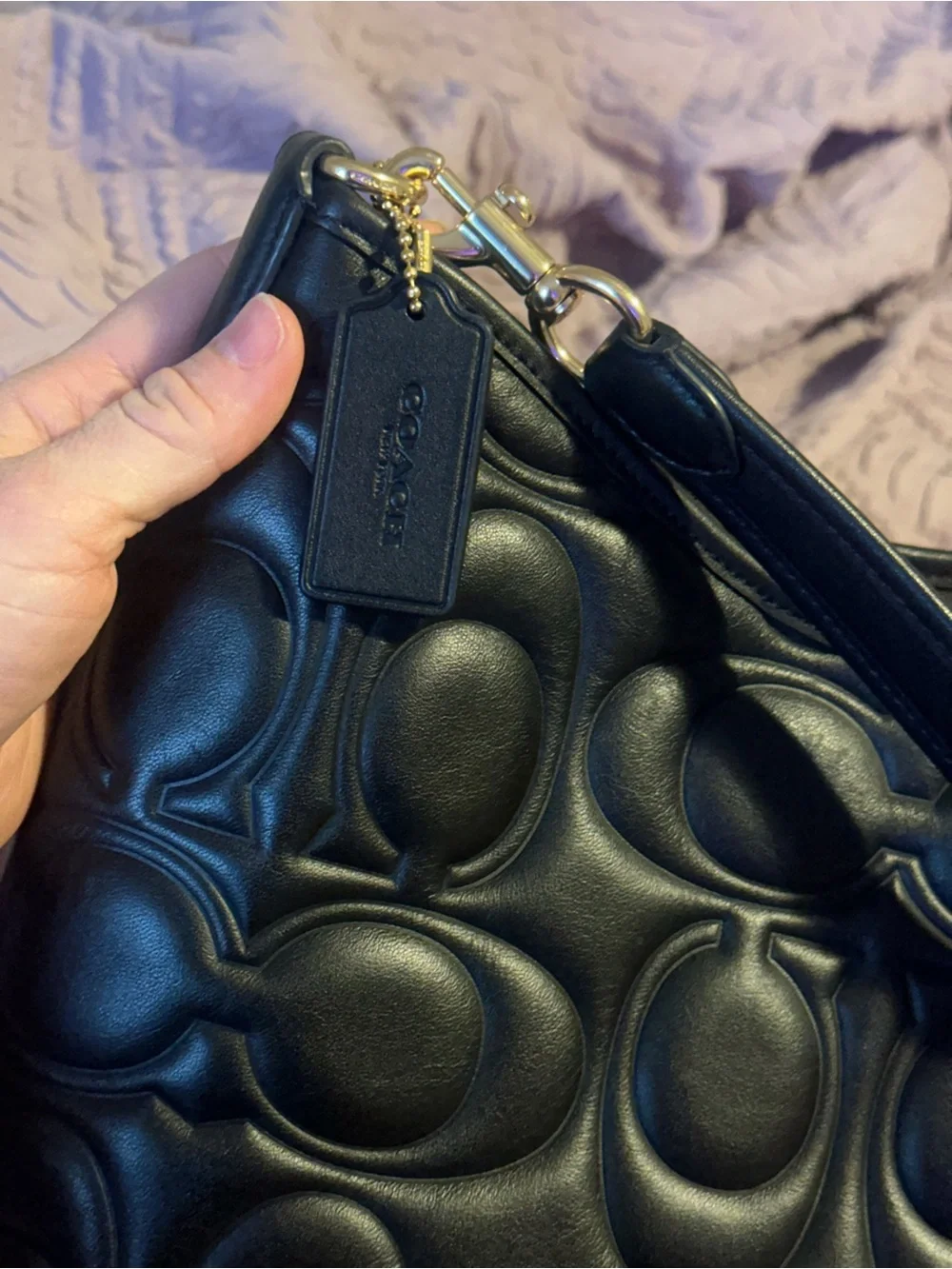 Coach Laurel Black Signature leather CZ178 BEAUTIFUL 😍 - Picture 5 of 8